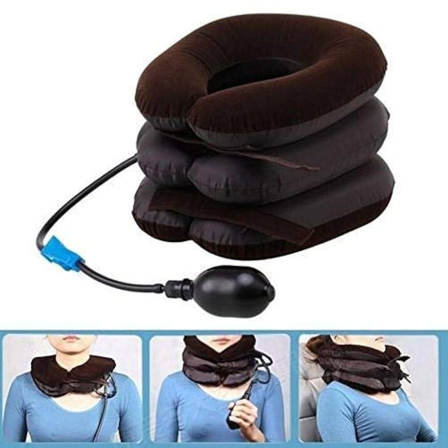 NECK AIR COLLAR TRACTORS FOR CERVICAL SPINE THREE LAYERS